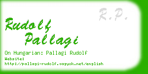 rudolf pallagi business card